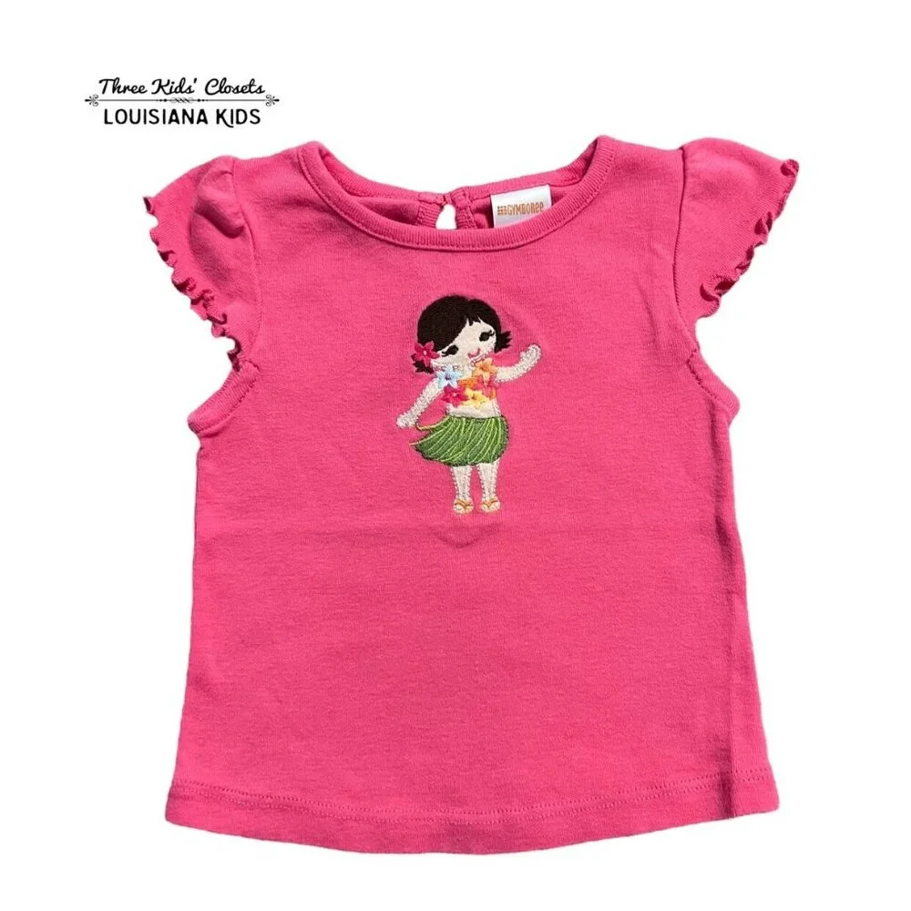 Gymboree 6-12m Hula Girl Appliqué Shirt